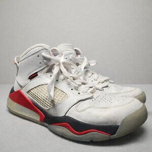 Jordan Mars 270 White Fire Red Silver Hybrid Sneakers Kid's Size 7 Youth Shoes